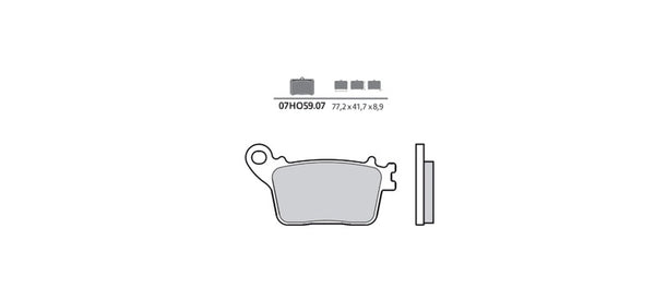 Plaquettes de frein en céramique Brembo en carbone - 07ho5907 07ho5907