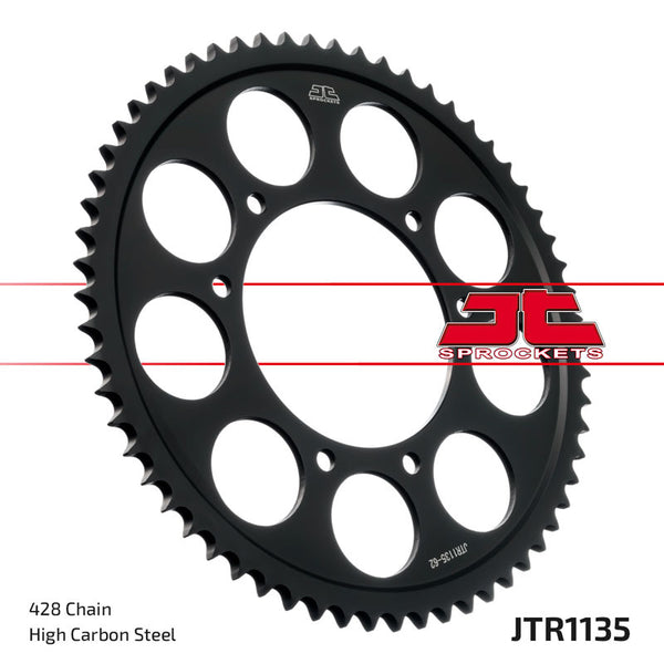 Sprocket arrière en acier standard de JT Sprock 1135 - 428 JTR1135.62