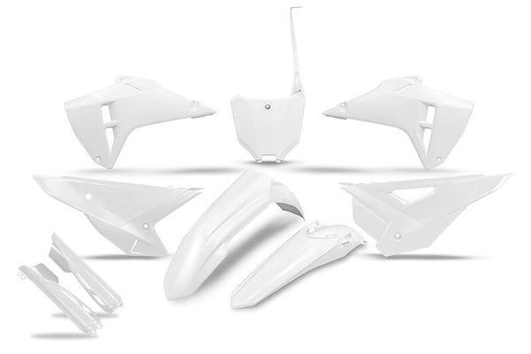 Kit en plastiques complet d'OVNI avec gardes de fourche - Matte White Hokit127f @ 041