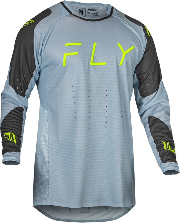 Fly Racing Evolution DST Jersey - Ice Grey / Charcoal / Neon Green 377-121L