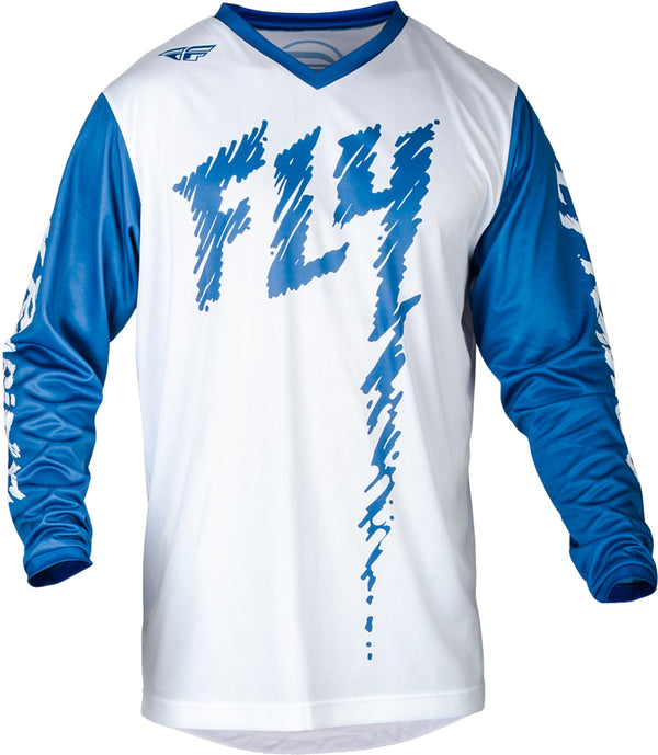 Fly Racing F-16 Jersey-True-True Blue / White 377-223yl