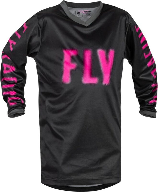 Fly Racing F-16 Jersey-Black / Pink 376-221YXS
