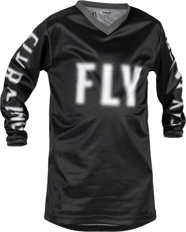 Fly Racing F-16 Jersey-Black / White 376-222YXS
