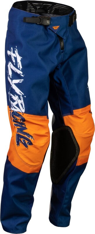 Fly Racing Youth Kinetic Khaos Pantalon blanc / marine / orange sz 18 376-43518