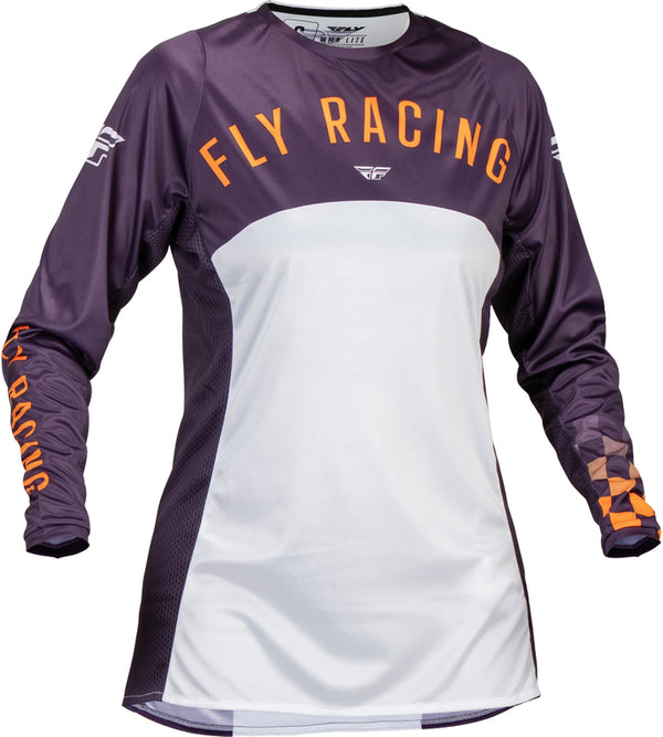 Fly Racing Lite Woman Jersey - Deep Purple / White / Neon Coral 377-621M