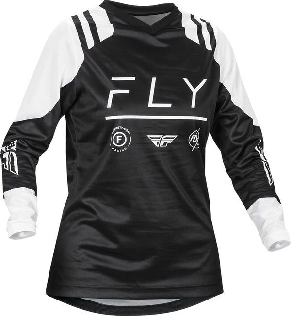 Fly Racing F-16 Woman Jersey-Black / White 377-8222X