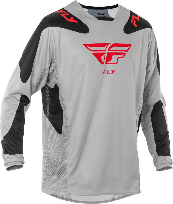 Fly Racing Kinetic Sym Jersey - Gris clair / rouge / noir 378-420S