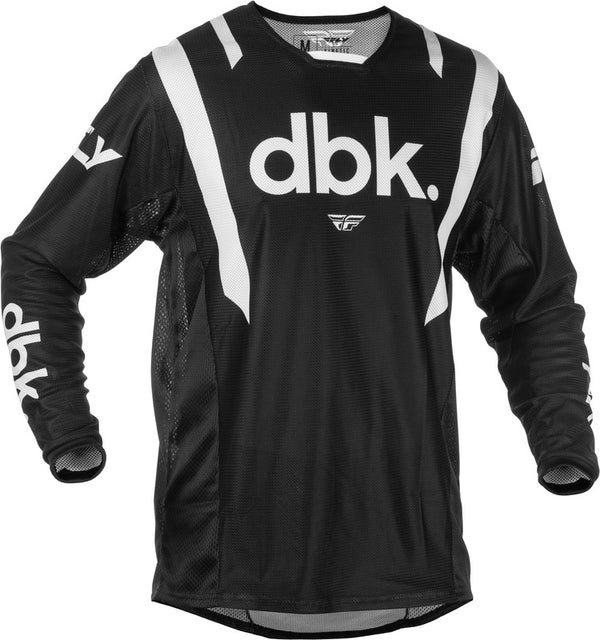 Fly Racing Kinetic Mesh DBK Jersey - Black / White 379-3172X