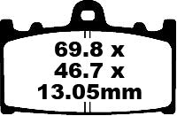 EBC BRAKE PAD CARBON TT DIRT FA366TT