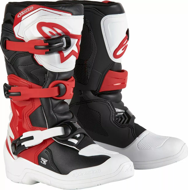 Alpinestars (MX) Boot Tech3s YTH WT/BK/R 5 2014024-2030-5