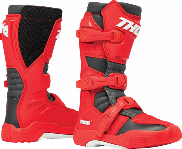Thor Boot Yth Blitz XR RD/CH 6 3411-0757