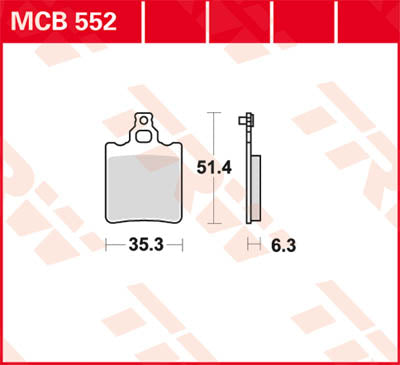 TRW BRAKE PAD TRW MCB552 MCB552