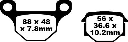 EBC Frein Pad Sfa Org Scooter SFA093