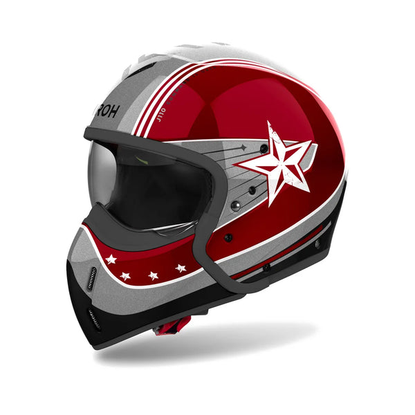 Airoh Open MC Casque J110 Commande rouge