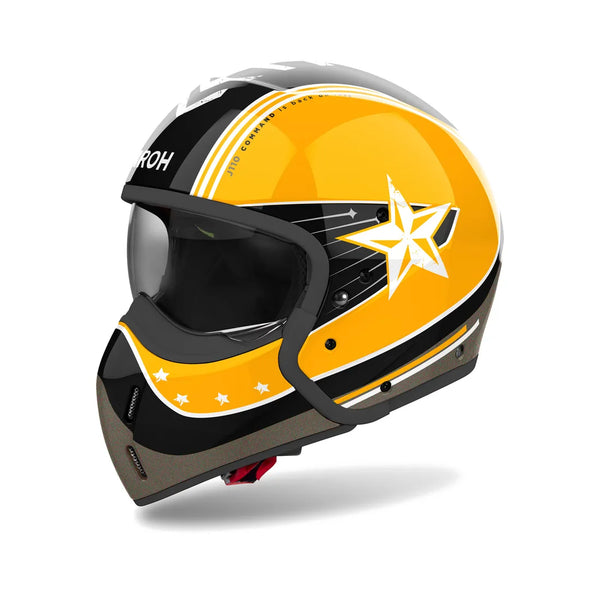 Airoh Open MC Casque J110 Commande jaune