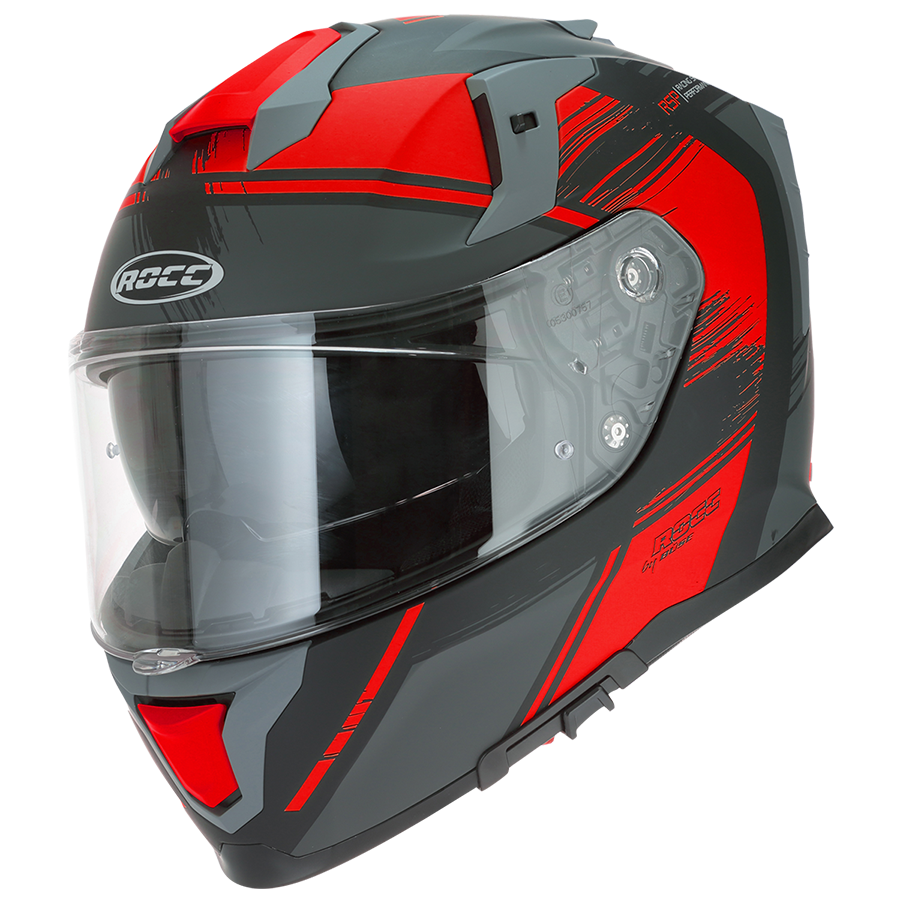 ROCC 341 Casque MC intégral noir / rouge