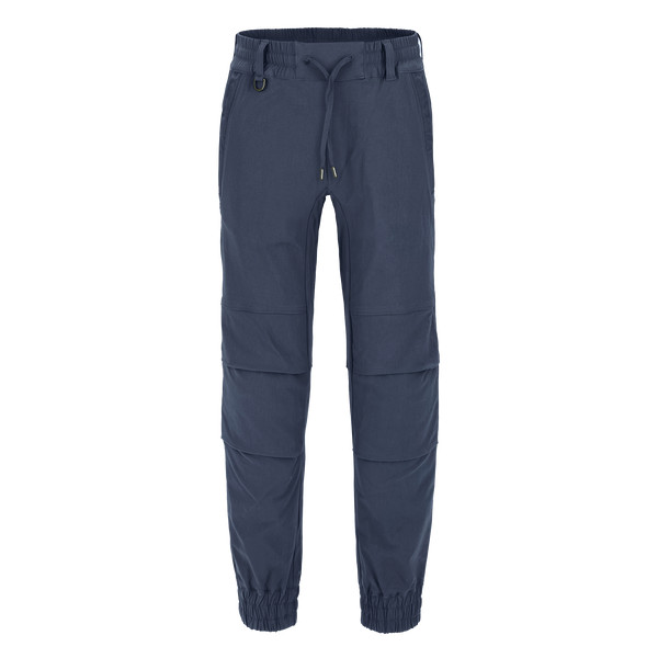 Spidi Mc-Byxor Moto Jogger Blå med elastisk midja och dragsko, designade för motorcykelåkning. Tillverkade i slitstarkt material med smal passform.