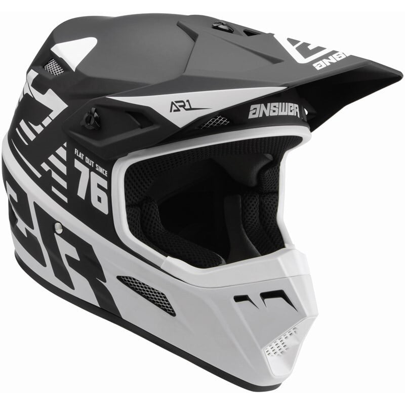 Réponse Barn Cross MC Casque AR1 Bold Black / White