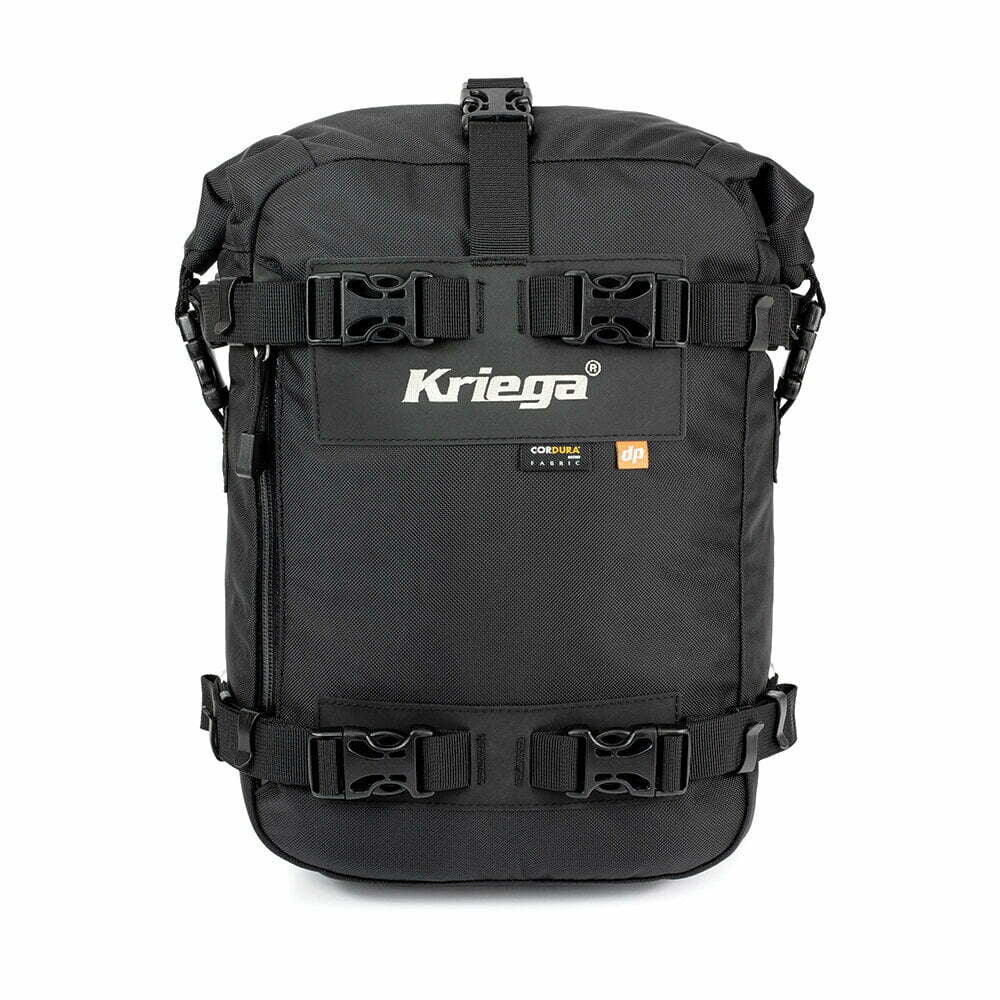 Kriega Drypack US 10 Svart är en vattentät motorcykelväska med robust design och modulärt fästsystem. Perfekt för säker förvaring på långa turer.