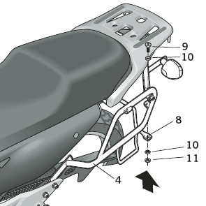 Support du système Shad 3P (côté) - Honda XL 700 V transalp (H0TR78SF)