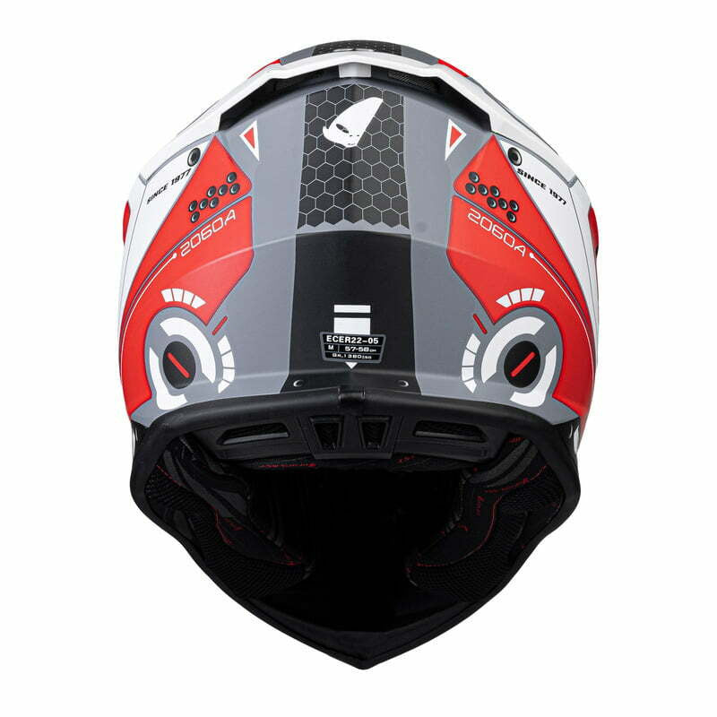 Casque d'ufo Cross MC intrépide rouge / blanc