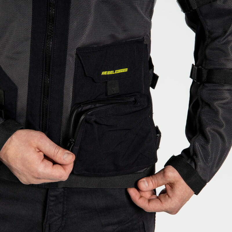 Rebelhorn textile mc veste brutale noir / grippe