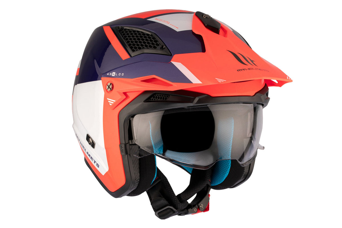 MT Helmets Öppen Mc-Hjälm District SV med aerodynamisk design, ventilationssystem och Bluetooth-kompatibilitet för stadskörning.