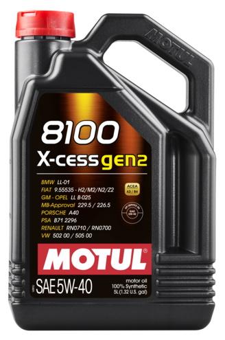 MOTUL 8100 X-IN-GEN2 5W-40 5L (4 PC / Cardboard)