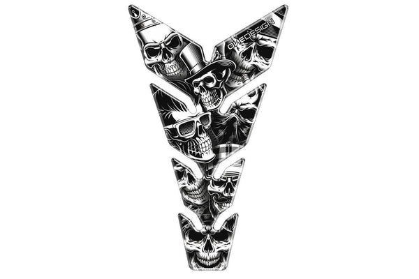 Tank Pad Skull Party Black & White C / Black