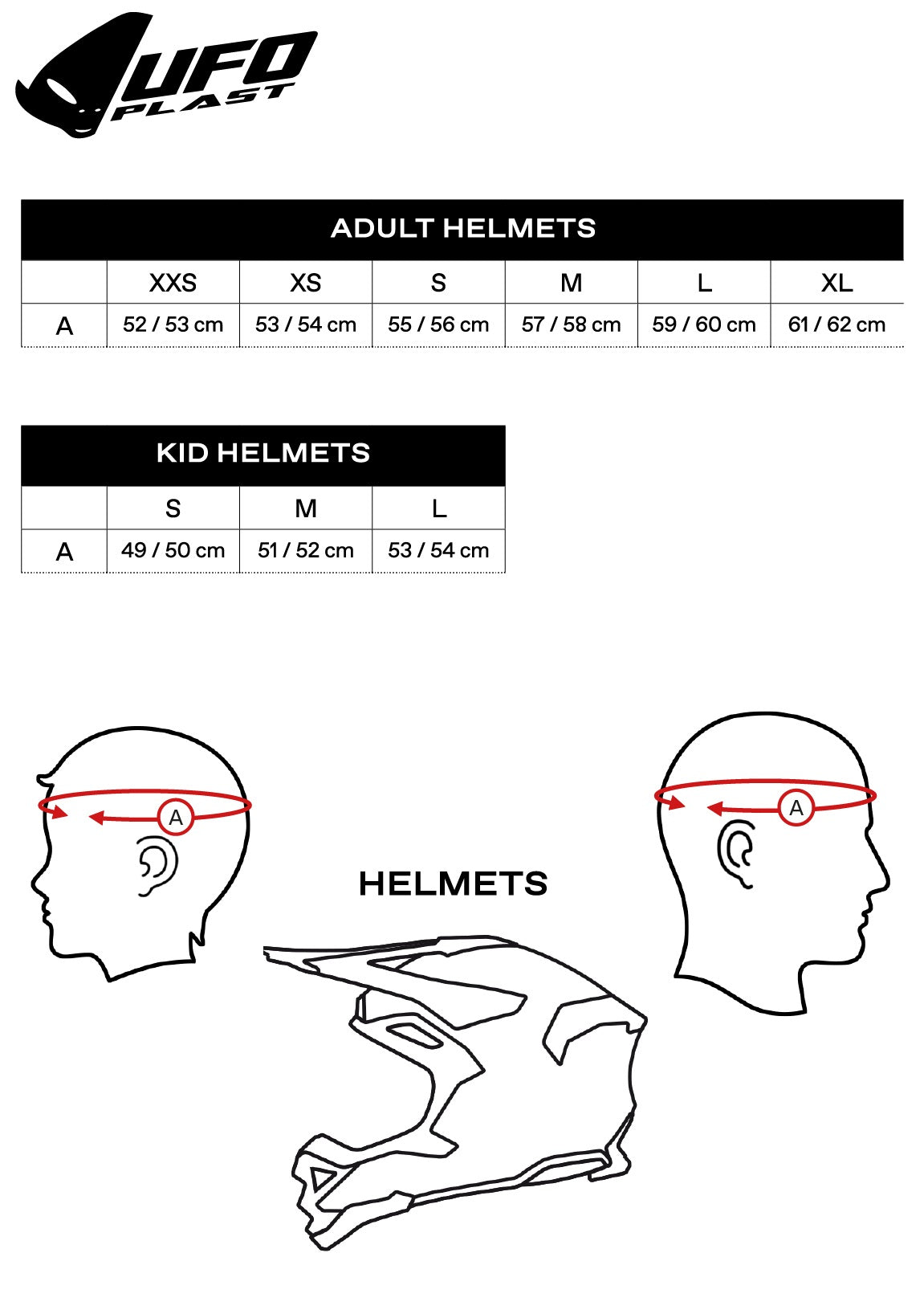 Casque d'ufo Cross MC intrépide rouge / blanc