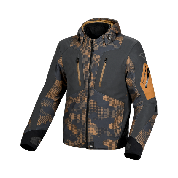 Macna softshell mc veste angle camo marron
