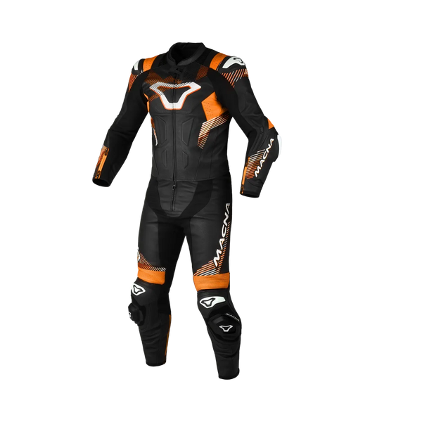 Macna Mc-Leather Rack en 2 parties Armadyl Black / Orange