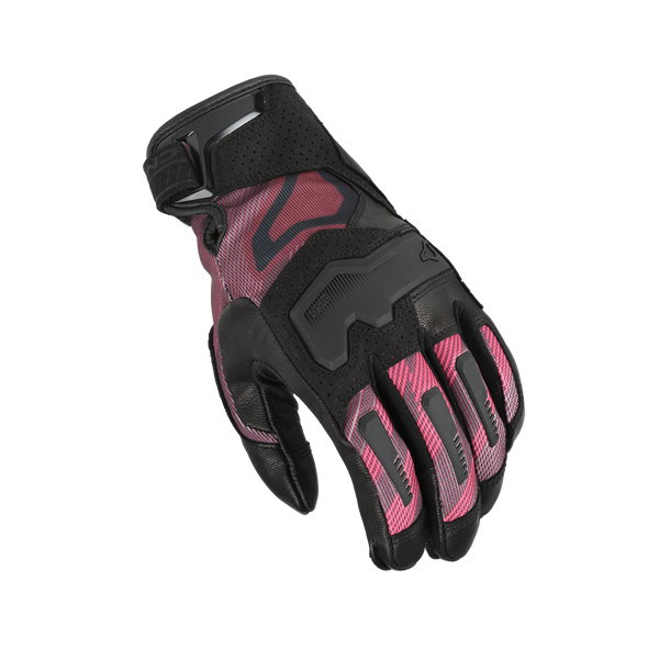 Motorcycle Gloves Macna, Haros 2.0 Women Black/Bordeaux/Pink