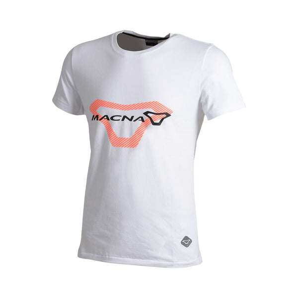 T-shirt Macna, logo blanc / orange / noir