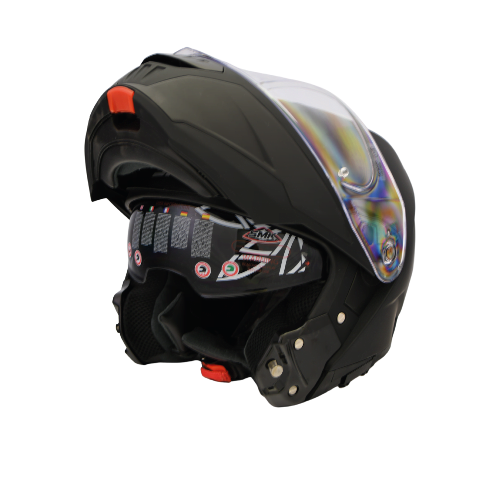 SMK Openable MC Helmet Gullwing Black