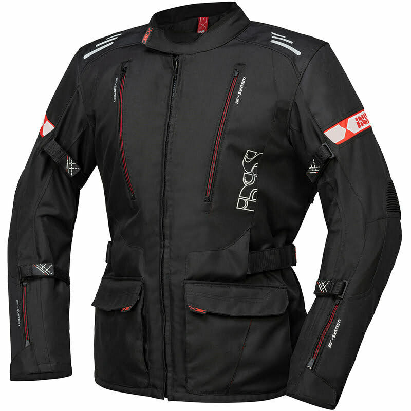 ixs textile mc veste lorin st noir / rouge