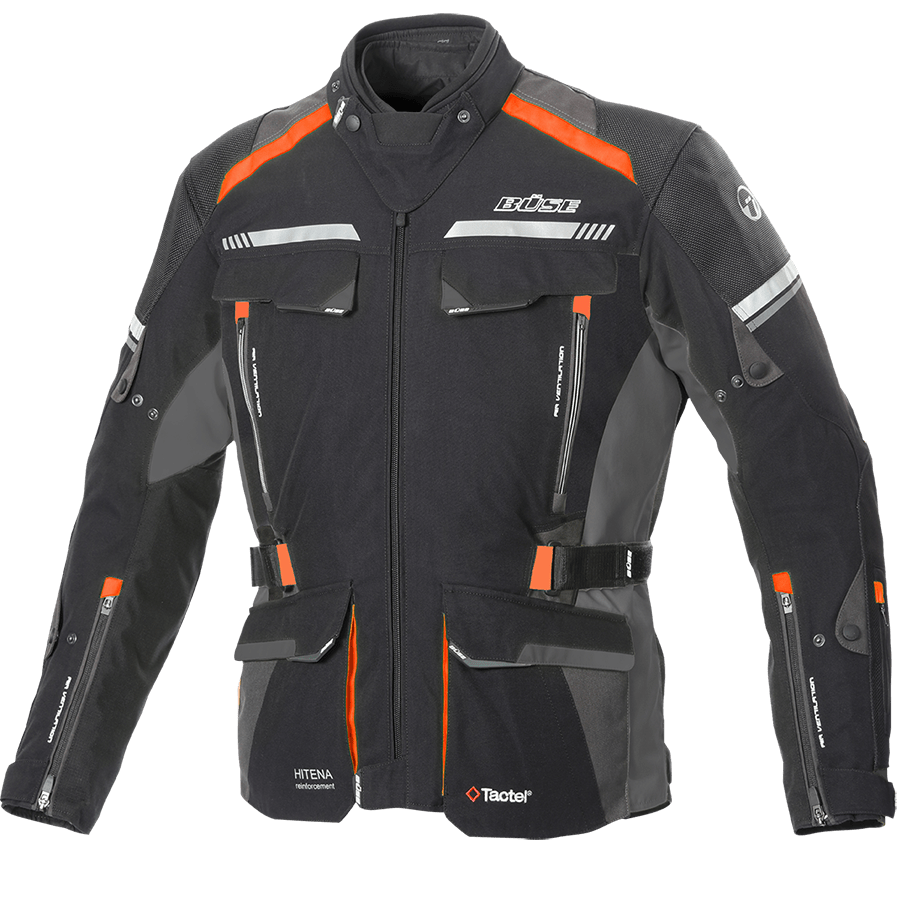 Büse Textile MC Jacket Highland II noir / orange