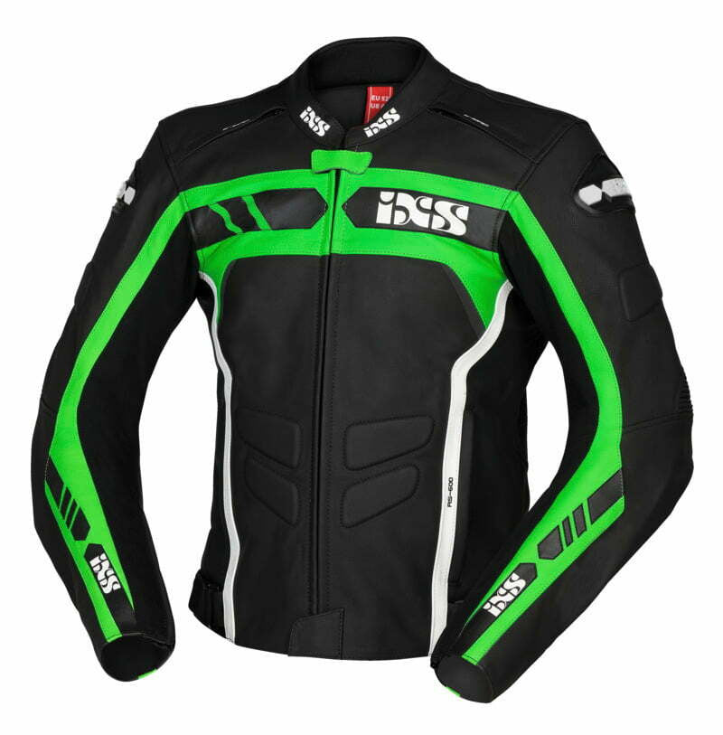 veste en cuir ixs ld rs-600 1.0 noir / vert / blanc