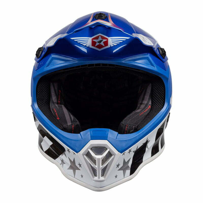 Ufo Kids Cross MC Casque Captain Blue / White