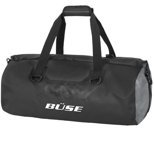 BÜSE Drybag 90 Liter Svart, vattentät motorcykelväska med robust design och slitstarkt material. Perfekt för långresor och tuffa väderförhållanden.