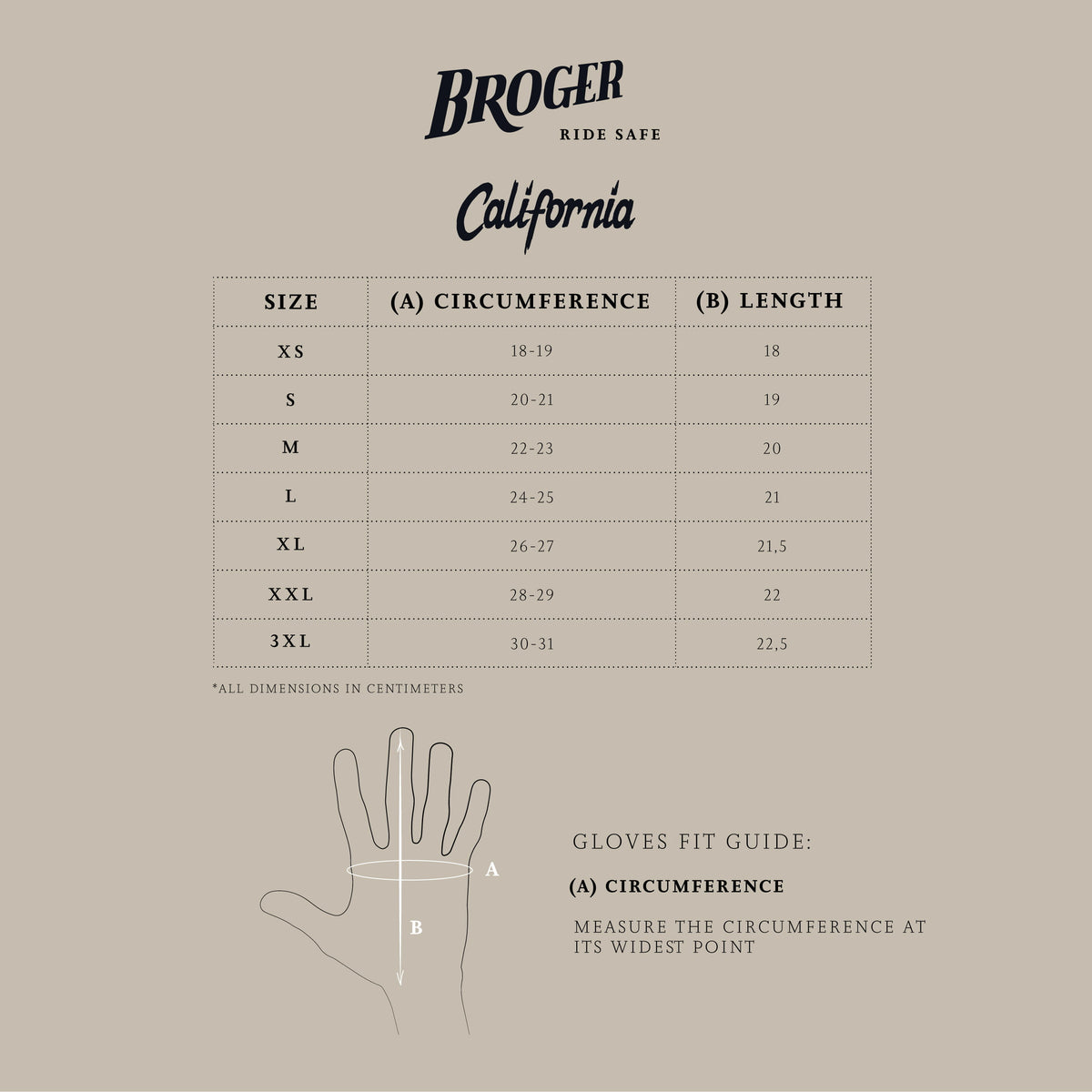 Broger Dam Mc Gants California Black