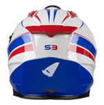 UFO Adventure MC Casque Aries Blanc / Bleu / Rouge