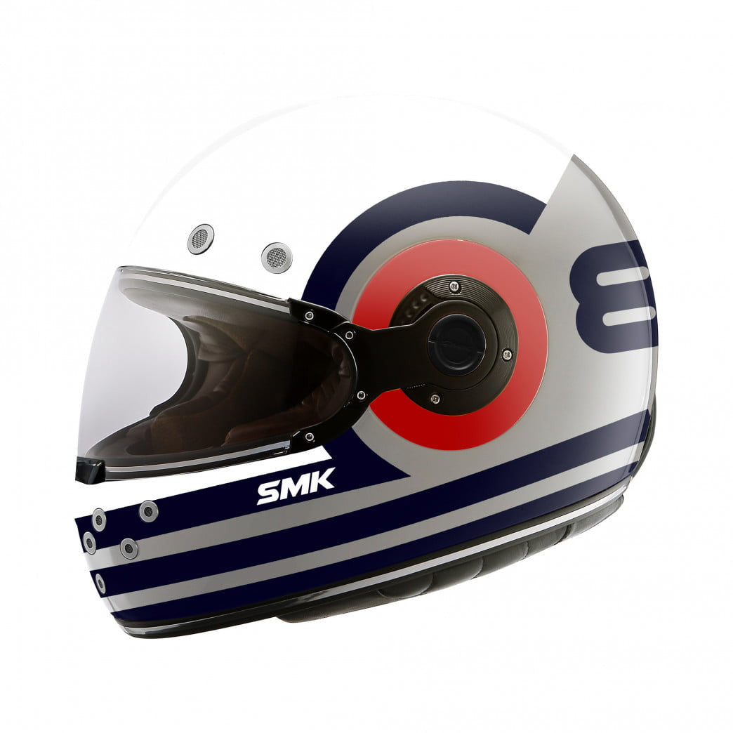 SMK Integral MC Casque Retro Ranko Gray / Blue