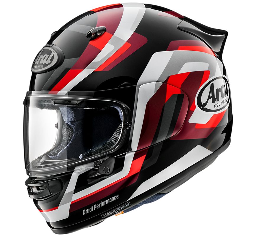 Casque arai quantic de serpent rouge