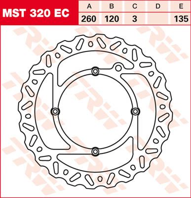 TRW Brake Rotor Fix Wave L / R MST320EC