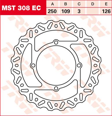 TRW Brake Rotor Fix Wave L / R MST308EC