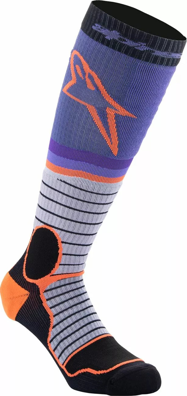 Alpinestars (MX) Sock Mx Pro Pur / Bk / Gy L 4701524-1207-L