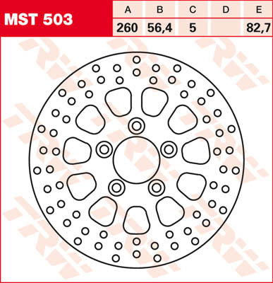 TRW Rear Brake Disc Sportster MST503