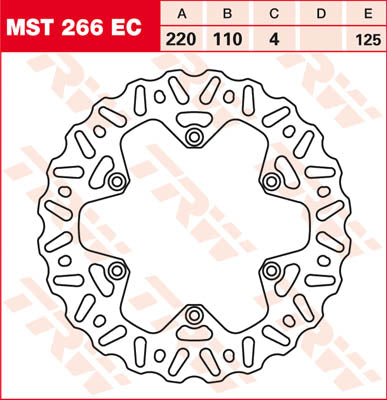 TRW Brake Rotor Fix Wave L / R MST266EC