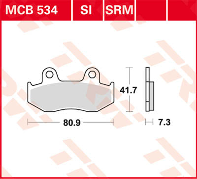 TRW BRAKE PAD TRW MCB534 MCB534